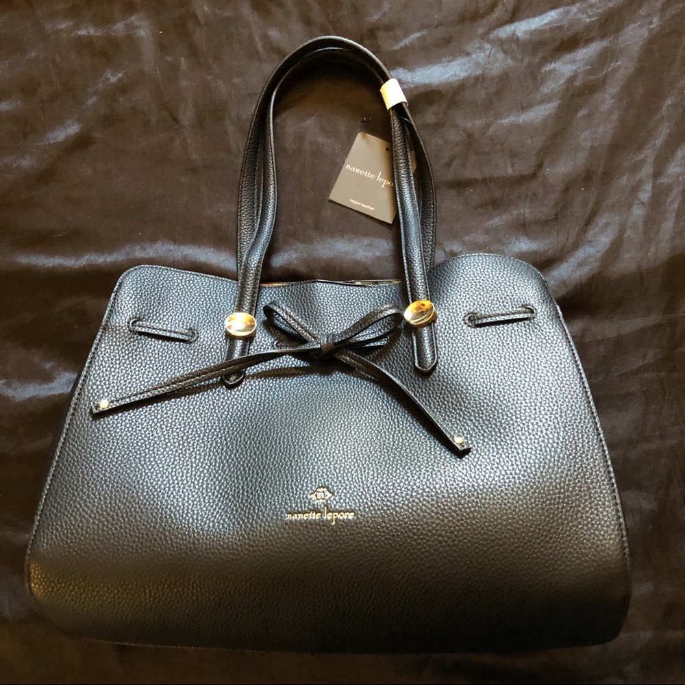 NWT Black Nanette Lepore Arabelle shoulder purse